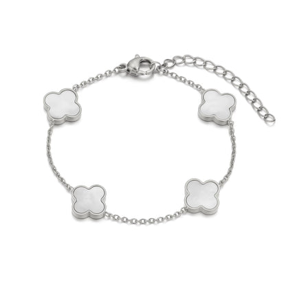 Clover Perlmutt Armband