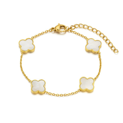 Clover Perlmutt Armband